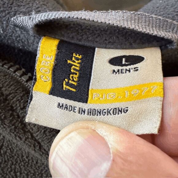 Tianke Core Men's Full Zip Fleece Long Sleeve Sweater Olive Green Size Large - Picture 3 of 7